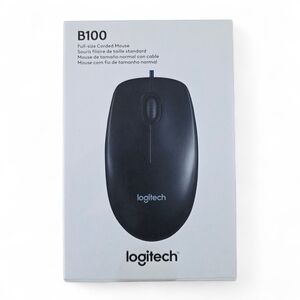 🖱 Logitech B100 Full-Size Corded Mouse – Brand New in Sealed Box